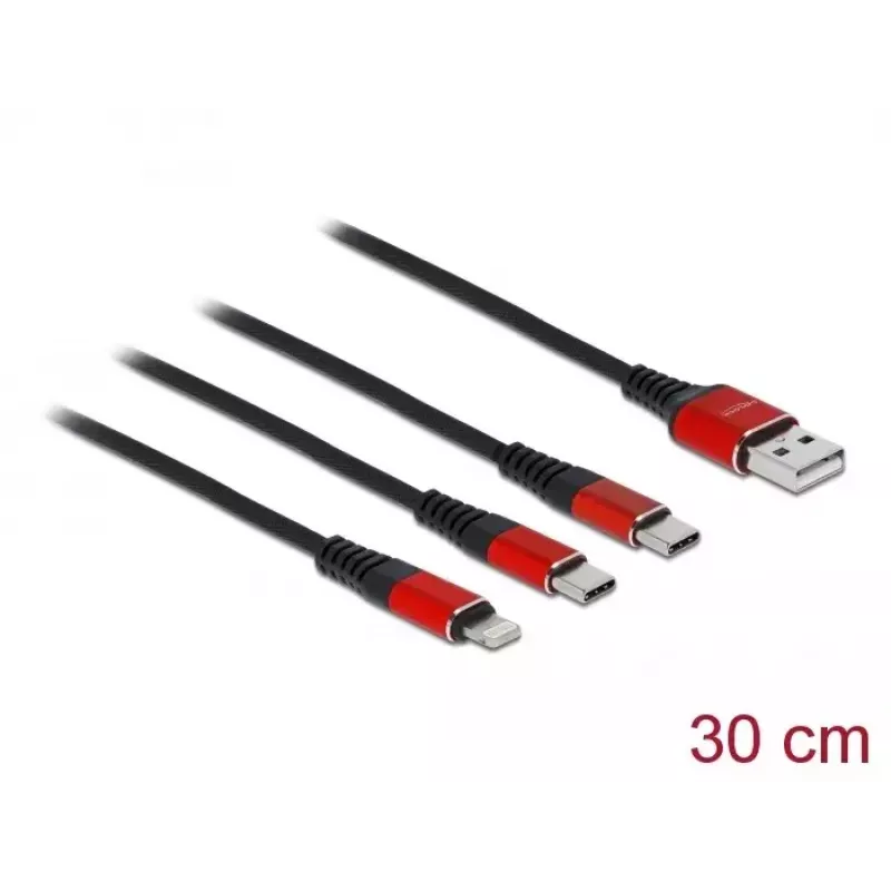 USB įkrovimo laidas 3 viename DeLOCK 86708