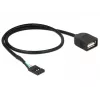 USB laidas DeLOCK 83825 USB 2.0 0,4 m juodas