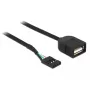 USB laidas DeLOCK 83825 USB 2.0 0,4 m juodas