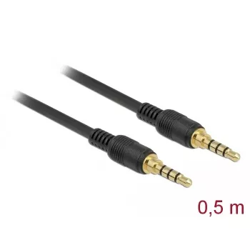 Garso laidas DeLOCK 85592 0,5 m 3,5 mm juodas