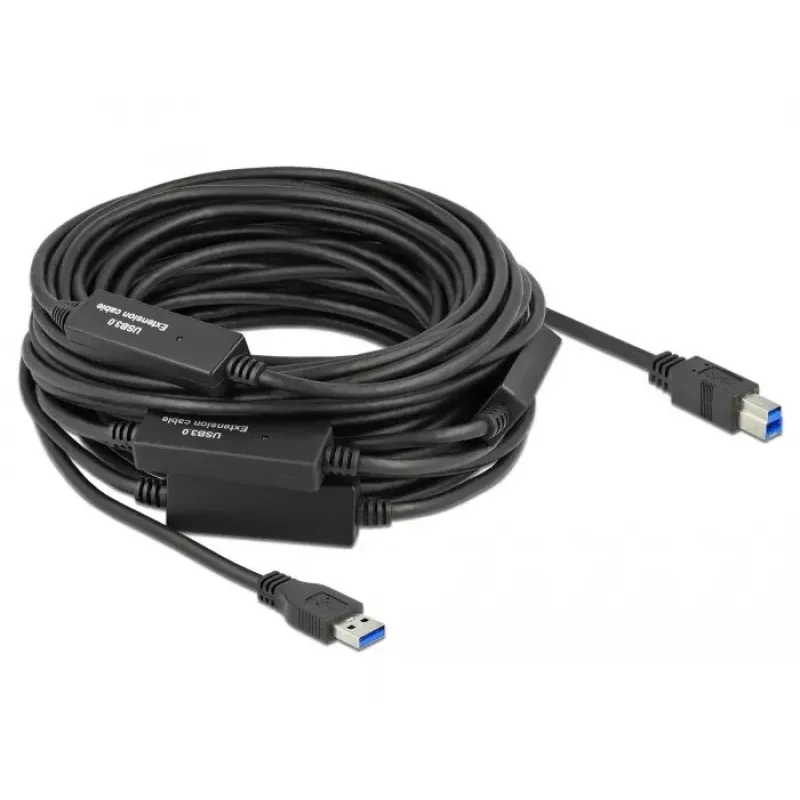 USB kabelis DeLOCK 85382 USB 3.2 Gen 1 20 m USB A USB B Juoda