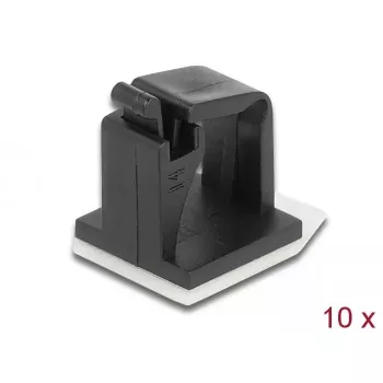 Kabelių laikiklis DeLOCK 60247 lipnus juodas 10 vnt.