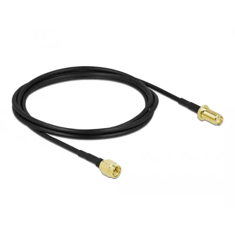 Antenos kabelis DeLOCK SMA kištukas į SMA lizdą LMR/CFD100 2 m