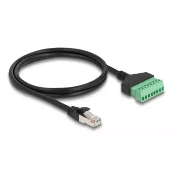 DeLOCK RJ45 laidas Cat.6 kištukas prie gnybtų bloko adapteris 1 m 2 dalių
