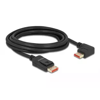 DisplayPort laidas DeLOCK 87048 8K 60Hz 3m kištukas–kištukas 90° kairėje pusėje lenktas