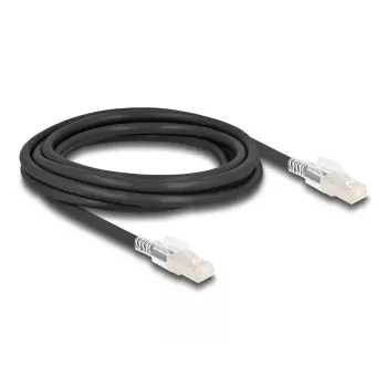 Tinklo kabelis DELOCK 80257 — Cat6a S/FTP (S‑STP), RJ‑45 į RJ‑45, 3 m, juodas