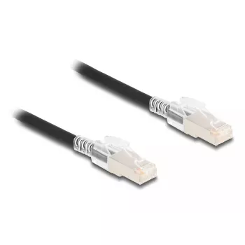 Tinklo kabelis DELOCK 80257 — Cat6a S/FTP (S‑STP), RJ‑45 į RJ‑45, 3 m, juodas