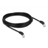 DeLOCK RJ45 tinklo laidas Cat.6A S/FTP 45° žemyn kampuotas 5 m juodas