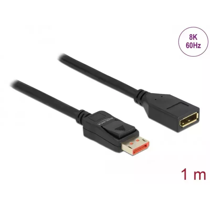 DisplayPort ilginamasis laidas DeLOCK 8K 60 Hz 1 m