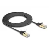Tinklo kabelis DeLOCK RJ45 plokščias 3m Cat6A juodas
