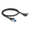 DeLOCK RJ45 tinklo kabelis Cat.6A S/FTP 0,5 m juodas