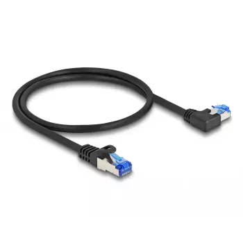 DeLOCK RJ45 tinklo kabelis Cat.6A S/FTP 0,5 m juodas