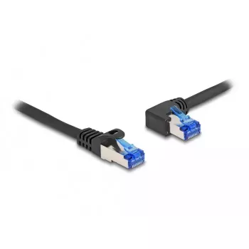 DeLOCK RJ45 tinklo kabelis Cat.6A S/FTP 0,5 m juodas
