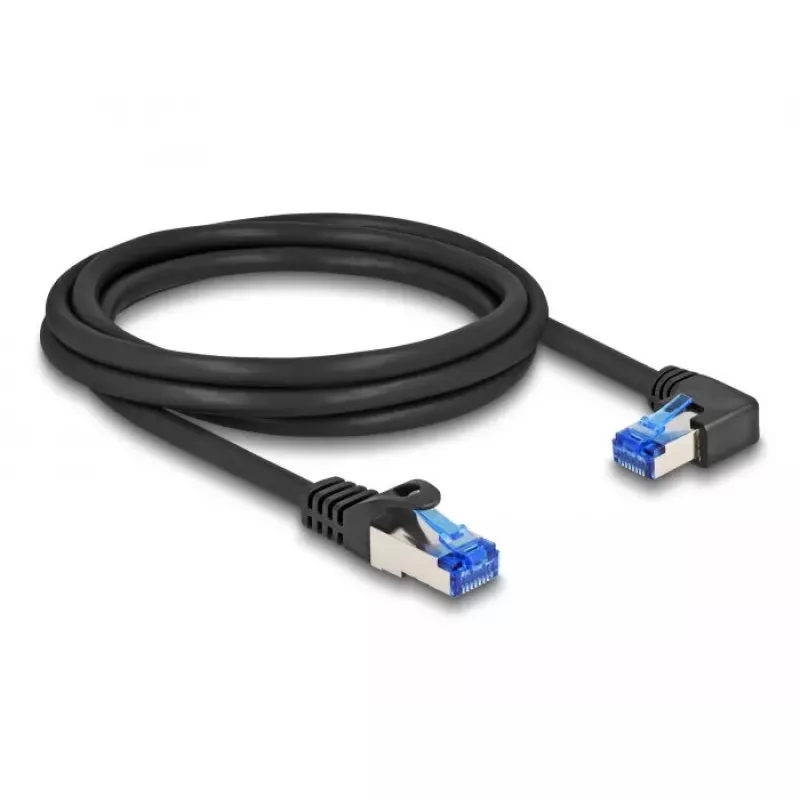 Tinklo kabelis DeLOCK RJ45 Cat.6A S/FTP 3 m juodas