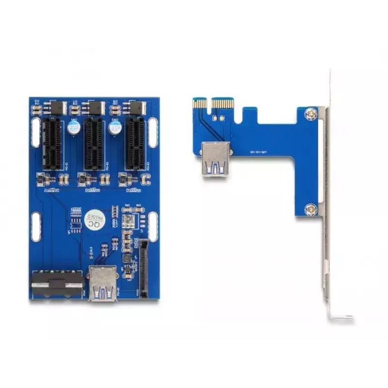 DeLOCK PCI Express x1 į 3 x PCIe x1 pakilimo plokštė su 50 cm USB kabeliu