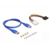 DeLOCK PCI Express x1 į 3 x PCIe x1 pakilimo plokštė su 50 cm USB kabeliu