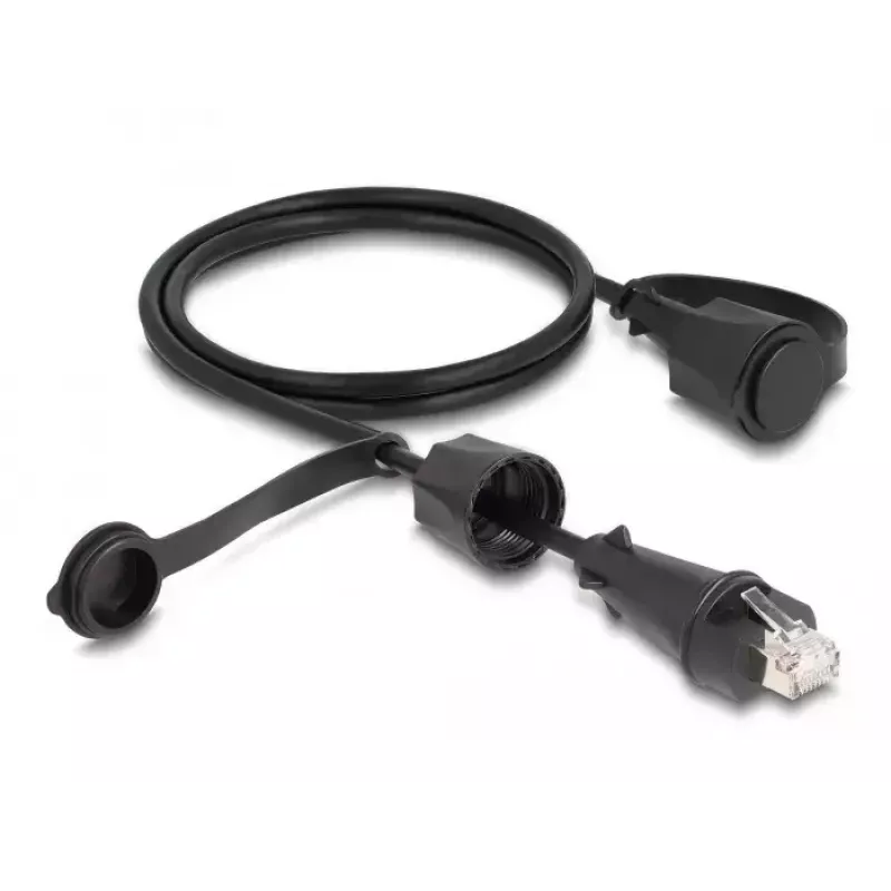 DeLOCK tinklo kabelis RJ45 kištukas – RJ45 kištukas Cat.6 STP 1 m IP68 juodas