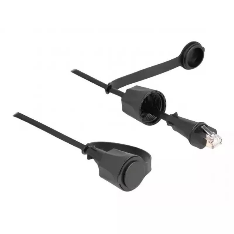 DeLOCK tinklo kabelis RJ45 kištukas – RJ45 kištukas Cat.6 STP 1 m IP68 juodas