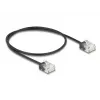 Tinklo kabelis DeLOCK RJ45 Cat.6 UTP 0,5 m juodas