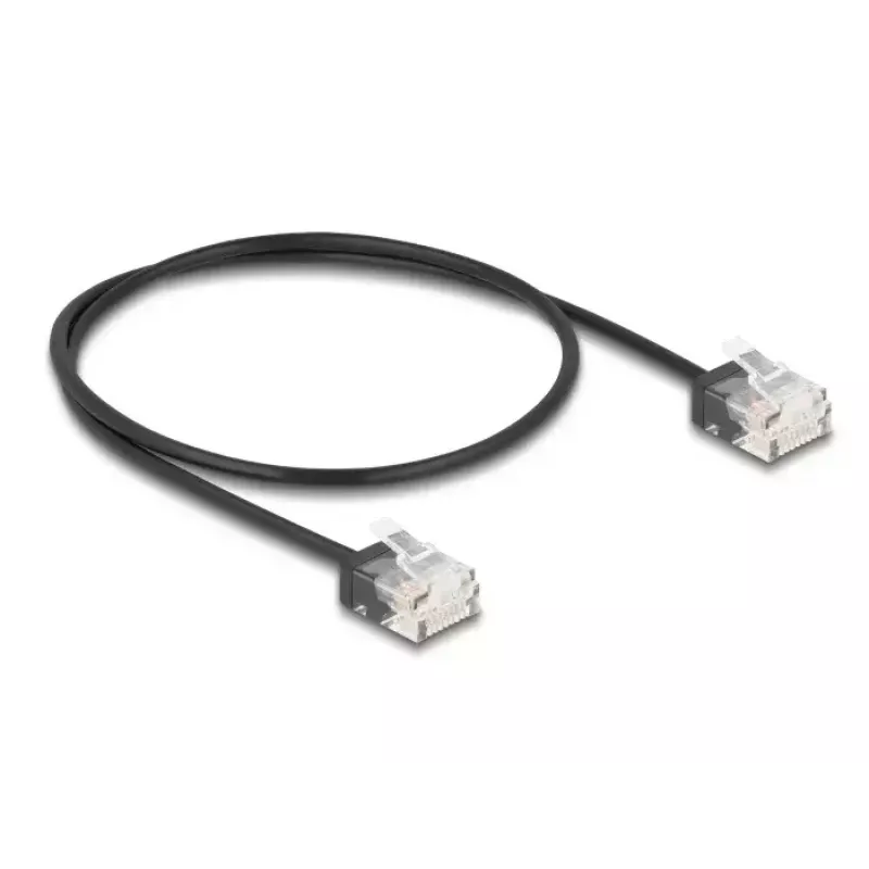 Tinklo kabelis DeLOCK RJ45 Cat.6 UTP 0,5 m juodas