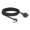 DeLOCK tinklo ilginimo kabelis S/FTP RJ45 90° kampuotas į RJ45 Cat.6A 5 m juodas