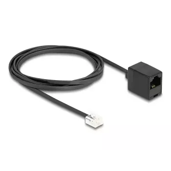 DeLOCK telefono laidas RJ11 kištukas į RJ45 lizdą juodas 2 m