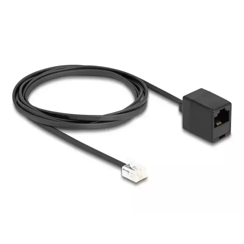 DeLOCK telefono laidas RJ11 kištukas į RJ45 lizdą juodas 2 m