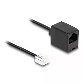 DeLOCK telefono laidas RJ11 kištukas į RJ45 lizdą juodas 2 m