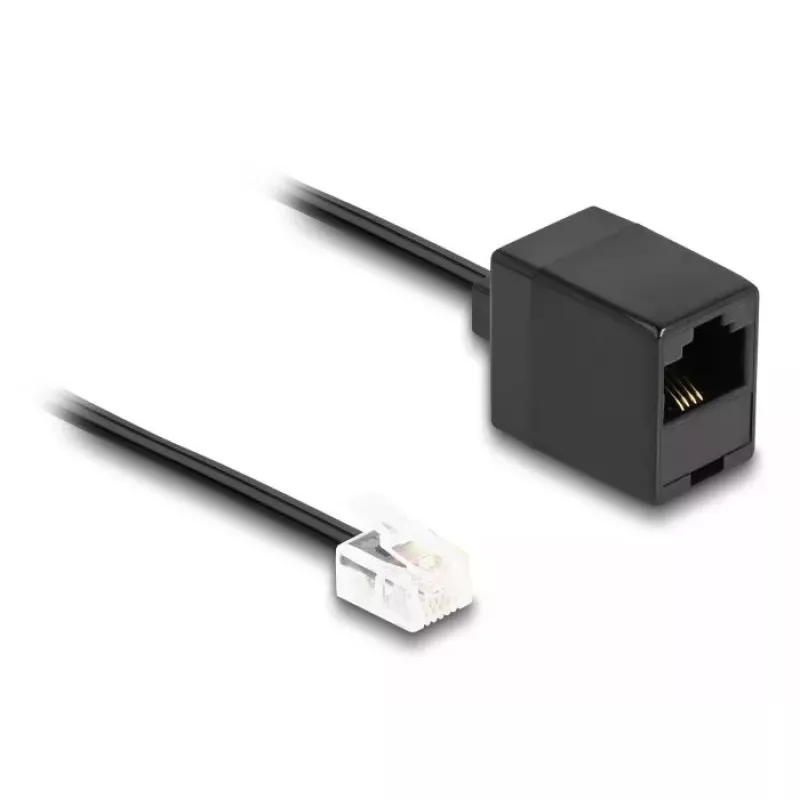 DeLOCK telefono laidas RJ11 kištukas į RJ45 lizdą juodas 2 m