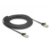 Tinklo kabelis DeLOCK RJ45 Plokščias 10 m Cat6A Juodas