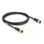 Tinklo kabelis DeLOCK M12 kabelis D-coded 4 pin male to female Cat5e 2 m juodas