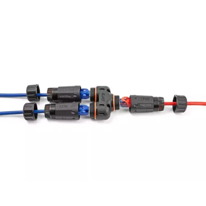 Tinklo kabelis DeLOCK 88143 Y formos adapteris RJ45 į 2 x RJ45 Cat.6 juodas