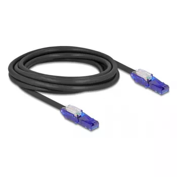 Tinklo kabelis DeLOCK 80928 RJ-45 Cat6 3 m juoda violetinė