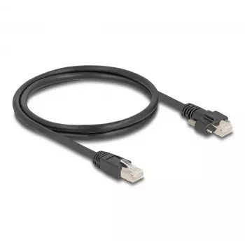 DeLOCK kabelis RJ45 kištukas – RJ45 kištukas 1 m Cat.6A S/FTP juodas