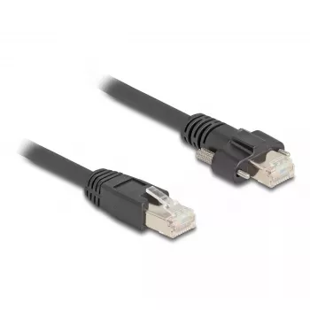 DeLOCK kabelis RJ45 kištukas – RJ45 kištukas 1 m Cat.6A S/FTP juodas