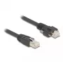 DeLOCK kabelis RJ45 kištukas – RJ45 kištukas 1 m Cat.6A S/FTP juodas