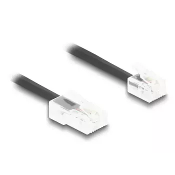 DeLOCK telefono laidas 1 m Juodas 88442 RJ-11 RJ-45