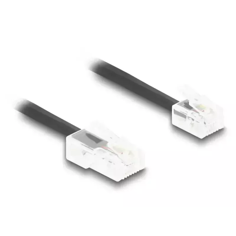 DeLOCK telefono laidas 1 m Juodas 88442 RJ-11 RJ-45