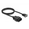 DELOCK adapterinis laidas OBD‑2 kištukas – DB‑9 lizdas, Cat5e, juodas, 1,15 m