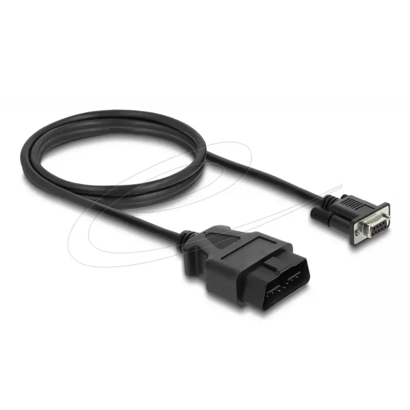 DELOCK adapterinis laidas OBD‑2 kištukas – DB‑9 lizdas, Cat5e, juodas, 1,15 m