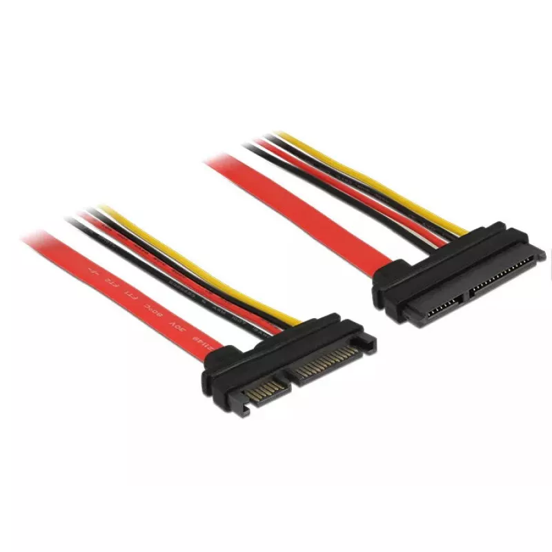 SATA kabelis DeLOCK 83804 1m SATA 22 kontaktų juoda raudona geltona