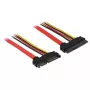 SATA kabelis DeLOCK 83804 1m SATA 22 kontaktų juoda raudona geltona