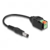 DeLOCK DC kabelis 2,1 x 5,5 mm kištukas į 2 kontaktų gnybtų bloko adapterį 15 cm