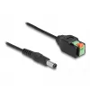 DeLOCK DC kabelis 2,1 x 5,5 mm kištukas į 2 kontaktų gnybtų bloko adapterį 15 cm