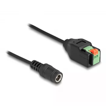 DeLOCK DC 2.1 x 5.5 mm lizdo į 2 kontaktų gnybtų bloko adapteris 15 cm