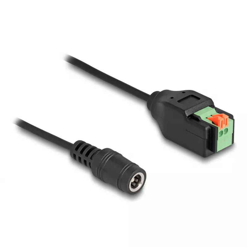 DeLOCK DC 2.1 x 5.5 mm lizdo į 2 kontaktų gnybtų bloko adapteris 15 cm