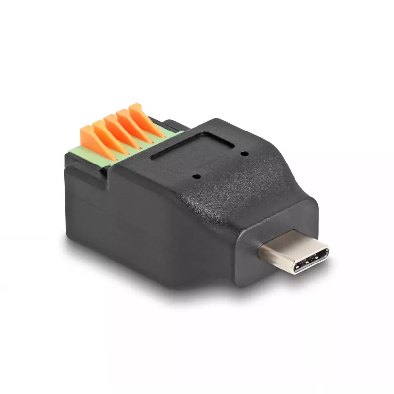 DeLOCK USB Type-C 2.0 laidas – USB-C jungtis (kištukas) į 5 kontaktų gnybtų bloką, adapteris