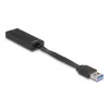 DeLOCK 66245 kabelio lyčių keitiklis USB Type-A RJ-45 juodas 0,09 m