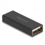 DeLOCK adapteris jungties tipo keitiklis USB 2.0 Type-A moteriška į moterišką metalinis