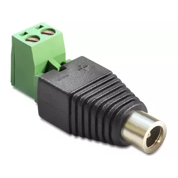 Jungčių adapterio keitiklis DeLOCK 65423 DC 2.1 x 5.5 mm 2p juoda žalia